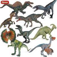 Oenux Jurassic Dinosaur Figurines T-Rex Velociraptor Spinosaurus Dilophosaurus Animal Model Action Figures Collection Kid Toy