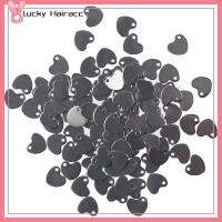 LUCKY HAIRACC รูปหัวใจ เหล็กไร้สนิม 100ชิ้นค่ะ เล็กๆน้อยๆ จี้ชาร์ม การทำเครื่องประดับ เงินสีเงิน ว่างเปล่าไม่มี วันวาเลนไทน์