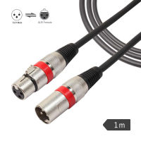 3Pin XLR สายสัญญาณเสียงชายหญิงตัวผู้ตัวผู้เมีย arc M/F สำหรับ ไมโครโฟน (1 เมตร)