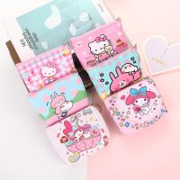 พวงกุญแจน่ารัก Sanrio Kuromi Cinnamoroll,กระเป๋าสตางค์ PU กระเป๋าเหรียญลายกระตูนอนิเมะ My Mely Pompom Purin การ์ดกระเป๋ากระเป๋าเงินเล็กกระเป๋าถือ