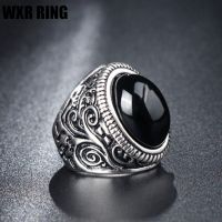 WXR RING ใหม่บุคลิกภาพเงินฝังพลอยมูนสโตนบุคลิกภาพแหวนผู้ชาย