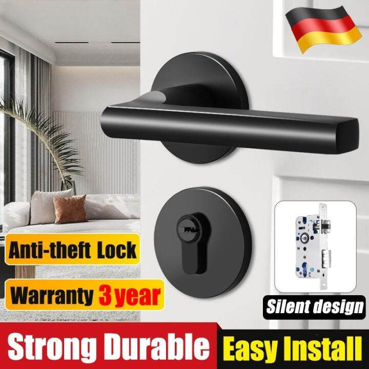 German Split Mute Door Lock doorknobs for main door Antitheft Lock