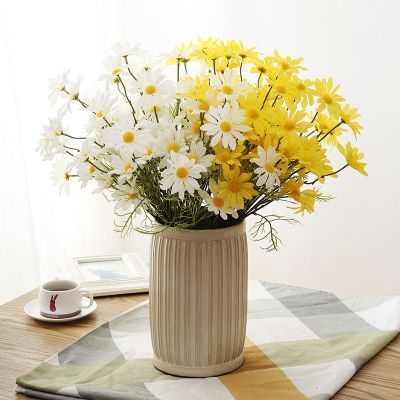 【cw】 IdyllicColorful SmallHome Hotel Table Decoration SimulationChrysanthemum Bouquet Silk Artificial Flowers 【hot】