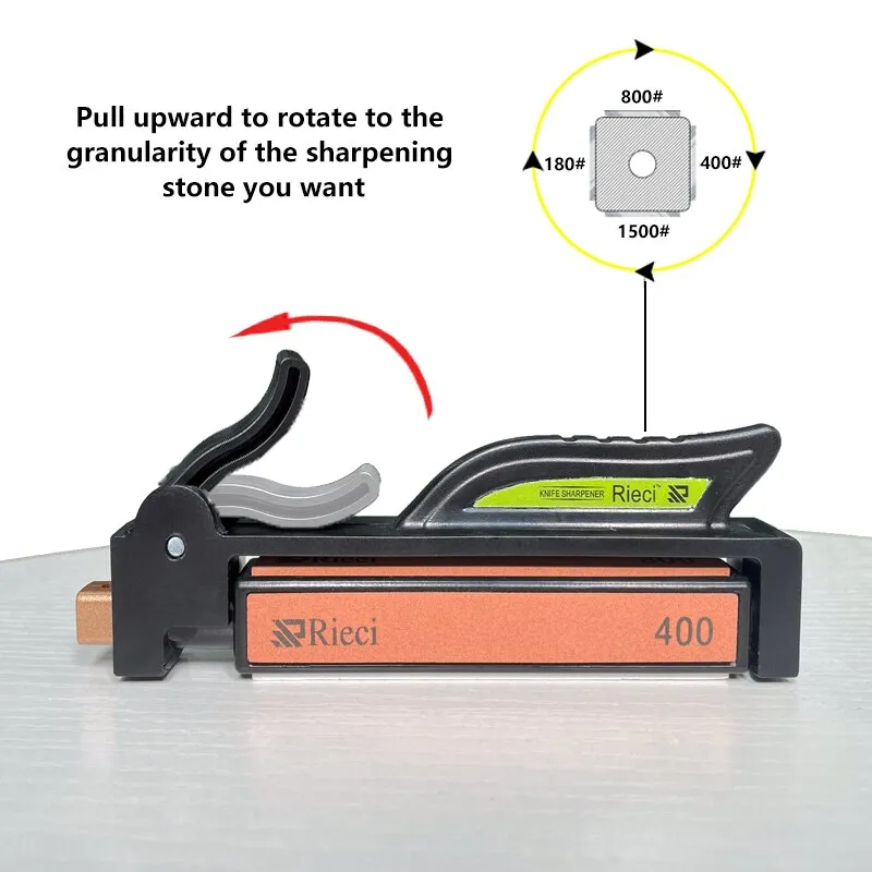 RIECI Knife Sharpener System Fix angle + diamond sharpening stone