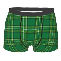 ผู้ชาย Green Tartan er กางเกงขาสั้นกางเกง Breathable ชุดชั้นใน Irish St Patrick S Day Homme พิมพ์ S-XXL กางเกง