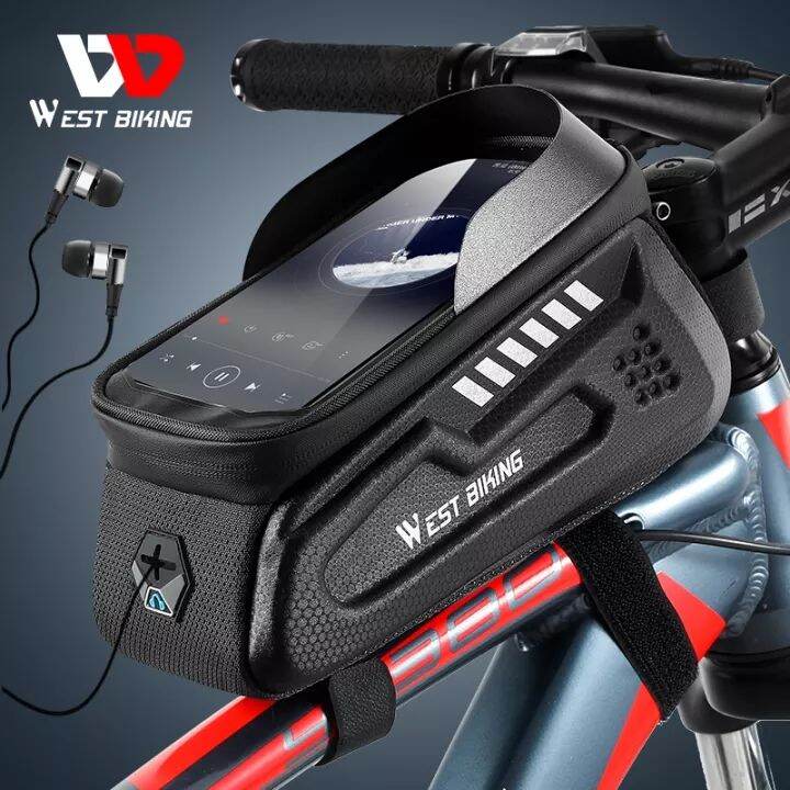 WEST BIKING Bicycle Bag Waterproof Touch Screen Cycling Bag Top Front
