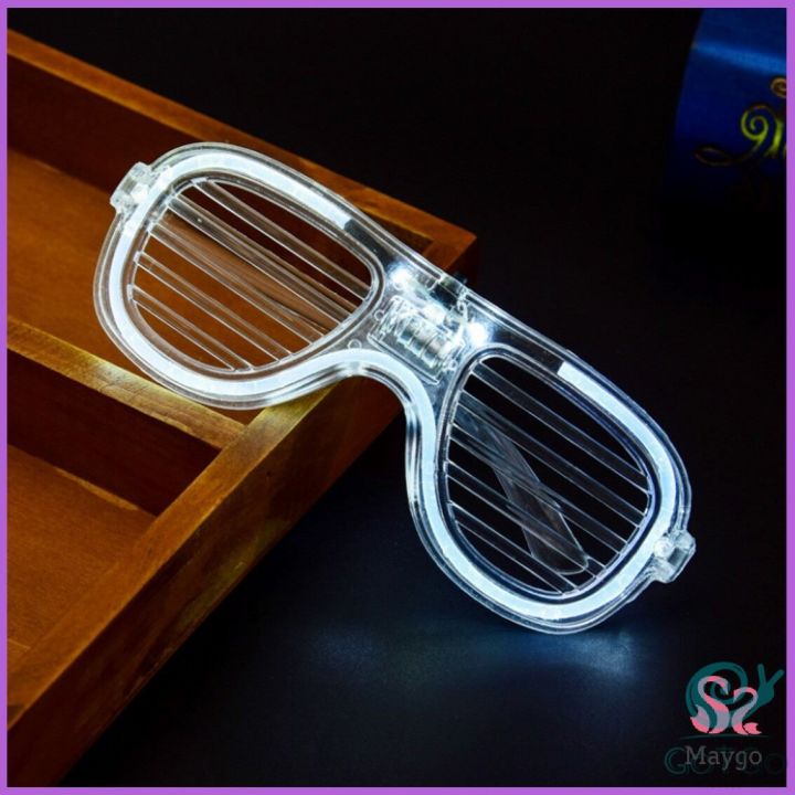 gotgo-แว่นตาเรืองแสง-มีหลอดไฟ-led-แว่นตาเรืองแสง-คริสต์มาส-luminous-glasses-มีสินค้าพร้อมส่ง