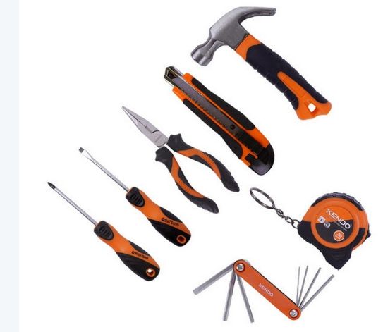 kendo-86129-ชุดเครื่องมือช่างในครัวเรือน-13-ชิ้น-professional-tools-set-ชุดเครื่องมือช่างอเนกประสงค์-ขนาดพกพา-อุปกรณ์ครบครัน-13-in-1