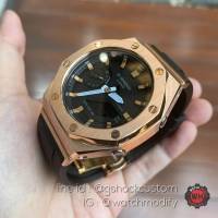 G-Shock GA-2100 Custom Rosegold AP Black Rubber CASIOAK