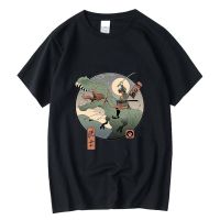 Xin Yi Mens Tshirt 100 Cotton Anime Dinosaur Printing Cool Loose Men Tshirt Male For Men Gildan