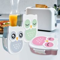 Urijk Owl Lunch Box Bento Box Portable Food Container For School Kids Child Student Food Storage Box Portable Outdoor Picnic BoxTH