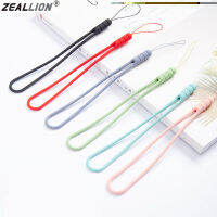 Zeallion สายรัดข้อมือยางสีทึบโทรศัพท์มือถือซิลิโคนนิ่มสำหรับสมาร์ทโฟนพวงกุญแจสายสายคล้องพกพา Rop