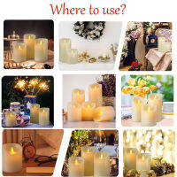 Flameless Candles Uneven Edge Electrical Paraffin Wax Led Candle For Wedding Party Christmas Home Decoration Lovely Night Light