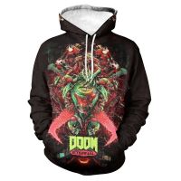 Sudadera con capucha para niños y niñas, ropa de calle con estampado eterno de Doom, de gran tamaño, estilo Hip Hop, otoño