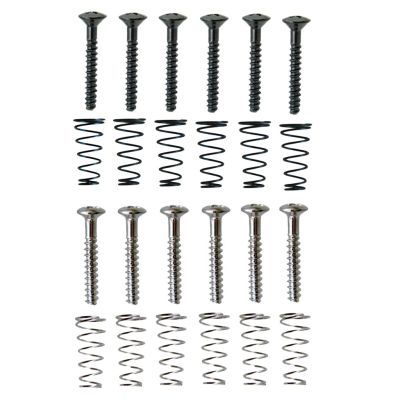 6 Pieces Electric Guitar Single Coil Pickup Screws+Springs Set Guitar Bass Accessories