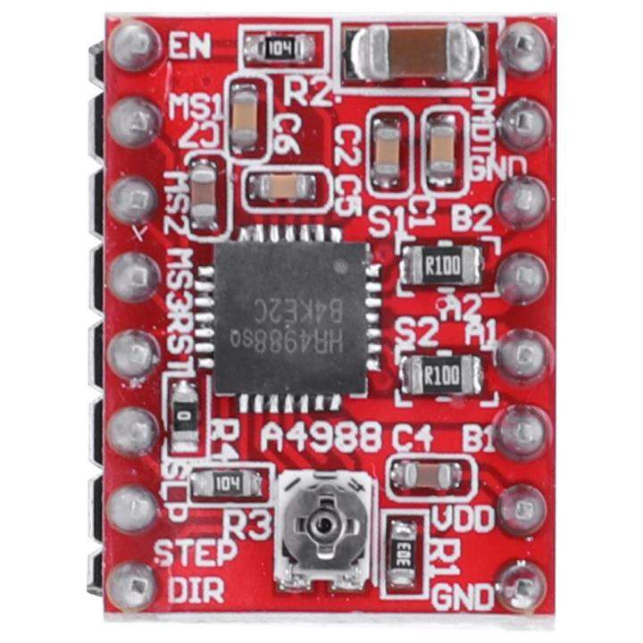 สเต็ปเปอร์มอเตอร์พร้อมฮีทซิงค์โมดูลตัวขับมอเตอร์สเต็ปเปอร์-a4988บอร์ดขับสำหรับเครื่องพิมพ์3d