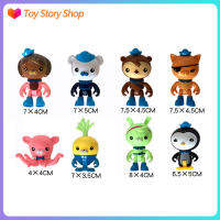 Toystoryshop 8ชิ้น/แพ็คOctonauts Mini Action Figuresสำหรับเด็กเค้กวันเกิดตกแต่งTopperของสะสมBarnacles Kwazii Pesoรุ่นน้ำของขวัญรูปสัตว์ชุดของเล่นสำหรับเด็ก