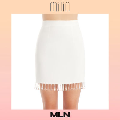 [MILIN] Drop Acrylic decorated High waist mini skirt กระโปรงสั้นเอวสูงตกแต่งด้วยอะคลิลิครูปหยดน้ำ Selina Skirt / MLN