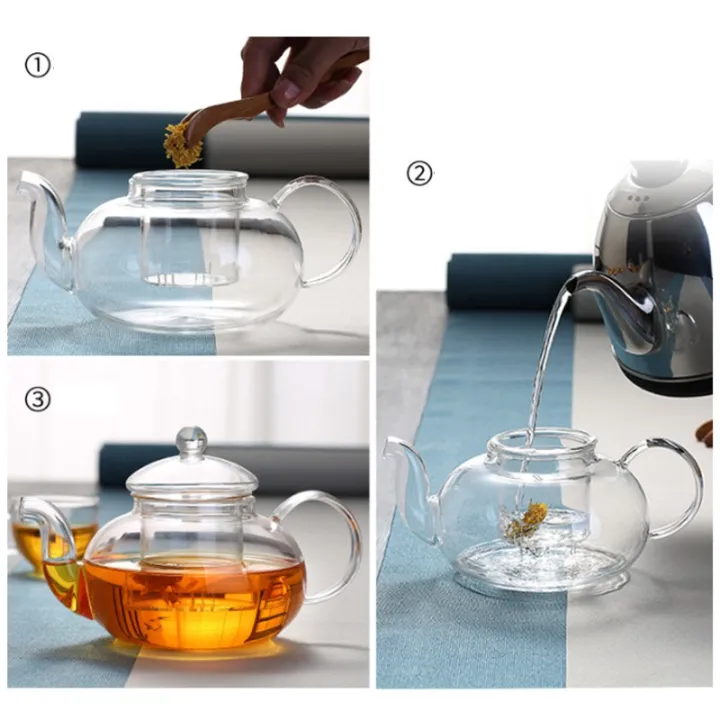 SWEEJAR HeatResistant Teapot with Tea strainers Lazada.co.th