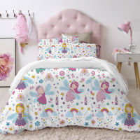 Oentyo Mermaid Pink Duvet Cover Nordic Bed Cover 150 135 Cute Bedspread 200x200 Cartoon Girls Quilt Cover 140x200 Child Bed Cove