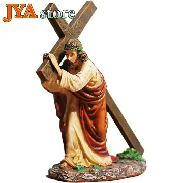 2pcs Handmade Wooden Crosses Crucifix Jesus Christ Ornaments