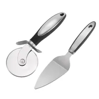 Stainless Steel Pizza Wheel Cutter Shovel Household Cake Bread Pies Pasta Dough Knife Baking Accessories Kitchen Pizza Tools
