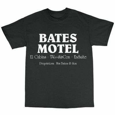 เสื้อยืดลําลอง ผ้าฝ้าย 100% แขนสั้น คอกลม พิมพ์ลาย Motel Inspired Psycho Alfred Hitch Horror แฟชั่นฤดูร้อน สําหรับผู้ชาย S-5XL