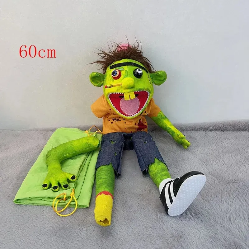 Large Jeffy Boy Hand Puppet Children Soft Doll Funny Party Props Christmas  Doll Plush Toys Puppet Kids Gift 
