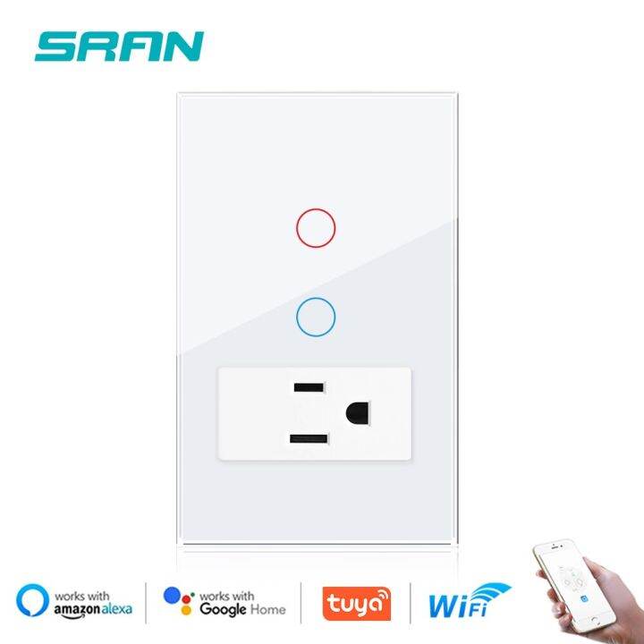 sran-smart-switch-1-2gang-and-us-socket-118-72mm-tempered-glass-panel-wifi-touch-switches-work-with-google-home-alexa