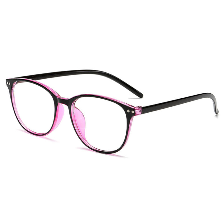 แว่นตาแว่นตาแว่นตากรอบที่ใช้ได้ทุกเพศแว่นสายตาผู้ชายแว่นตาคอมพิวเตอร์ป้องกันแสงสีฟ้าย้อนยุค