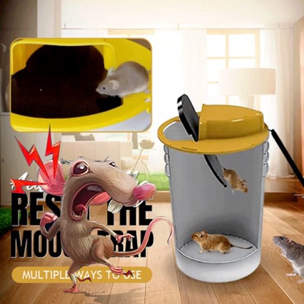 Flip Slide Bucket Lid Mouse Trap Humane Or Lethal Trap Door - Temu