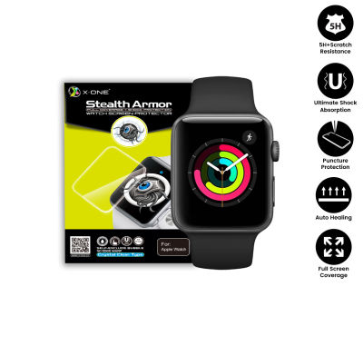 Apple Watch 38Mm 40Mm 42Mm 44Mm (เข้ากันได้กับ Series 6) X-One Stealth Armor Clear Front Full Coverage Watch Screen Protector
