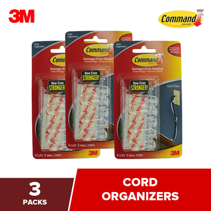 Command Cord Bundlers, White, 3-Pack