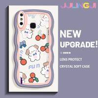 Jlingji เคสสำหรับ Infinix Smart 4 4C สมาร์ทเคส X653ลายการ์ตูนสุนัขเชอร์รี่เคสโทรศัพท์มีขอบซิลิโคนนิ่มแบบดั้งเดิมเคสตัวปกป้องกล้องถ่ายรูปเลนส์คลุมทั้งหมดเคสฝาหลังเคสนิ่ม