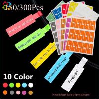 SDG 150/300pcs สีสัน เครือข่าย เครื่องมือมาร์กเกอร์ ลวด สติ๊กเกอร์ ออแกไนเซอร์ไฟเบอร์ ฉลากสายเคเบิล แท็กประจำตัว