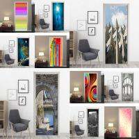 New Door Stickers Multi-type Pattern Poster Vinyl PVC Waterproof Self-adhesive Bedroom Apartment Elevator Door Stickers