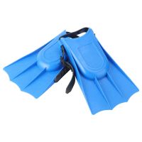 Kids Adjustable Flippers Fins Swimming Diving Learning Tools (Blue)