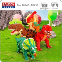 Balody Jurassic Dinosaur Tyrannosaurus Triceratops Animal Monster 3D Mini Diamond Blocks Bricks Building Toy for Children no Box