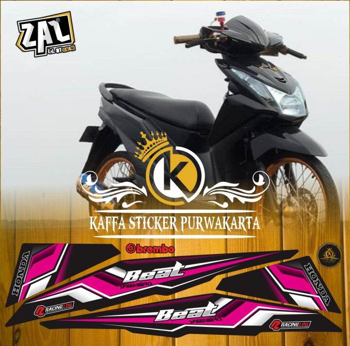 Striping Beat Fi Variasi Sticker Motor Stiker Skotlet