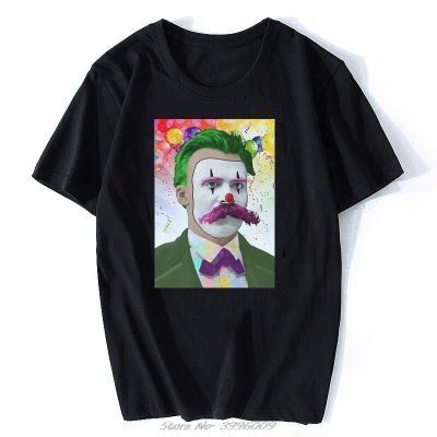 Cheerful Nihilism T Shirt, Friedrich Nietzsche, Clown Summer Short Sleeves Cotton New Fashion T-Shirt Tees Tops