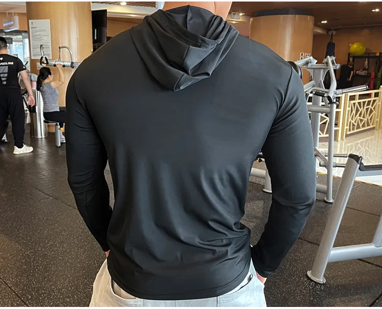 Men Tight Sport T-Shirt Long Sleeve Gym Running Clothing Fitness