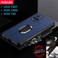 NUBULA เคสโทรศัพท์ VIVO Y33T,เคส Y33S Vivo | Vivo | เคส Y32ผิวเปลือกไม้ให้ความรู้สึกเหมือนหนัง Hp VIVO Y33t Y33s Y32โทรศัพท์เคสกันกระแทกฟรีที่ยึดโทรศัพท์ในรถสายคล้องด้านหลังสำหรับ Vivo Y33s Y33T Vivo Y32