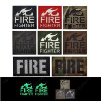 FIRE Mini Reflective Magic Sticker Glow in the Dark Firefighter Fire Fighter Rescue Team Tag Sewing Tactical Patch for Clothing Adhesives Tape