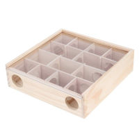 ขาย Well【HOT 】Natural Wood Hamster Maze Tunnel พร้อมฝาปิด Small Pet Interactive Play Toys