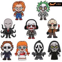 Horror Movie Cartoon Chucky Doll Embroidered Patch on Clothes Anime Fusible Patches Sticker Garment Jacket Tshirt Pants DIY Gift Haberdashery