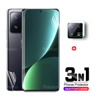 3TO1ฟิล์มไฮโดรเจลด้านหน้าปกหลังสำหรับ Xiaomi 13 Pro กล้องเลนส์ป้องกันหน้าจอแก้วสำหรับ Xiaomi Mi 13Pro Xiaomi13pro Xiaomi13