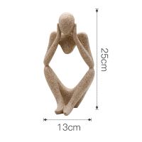 B Modern European Style Resin Abstract Thinker Statue For Decoration Simple Sculpture Figurine Hotel Office Home Decor New