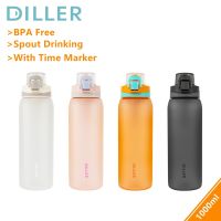 Diller ขวดน้ําขนาดใหญ่พร้อมฝาปิดกันรั่ว Pc Bpa-Free (1000มล) D61