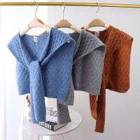 Woolen Knit Warm Shawl Winter Female Blouse Shoulders Fake Collar Cape Knotted Scarf Solid Color Neck Guard Scarve D287
