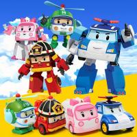 CLD?ROBOCAR Poli ของเล่นเด็ก หุ่นยนต์ของเล่น สริมพัฒนาการ รถตำรวจของเล่นJCBX ของเล่นบทบาทสมมติ